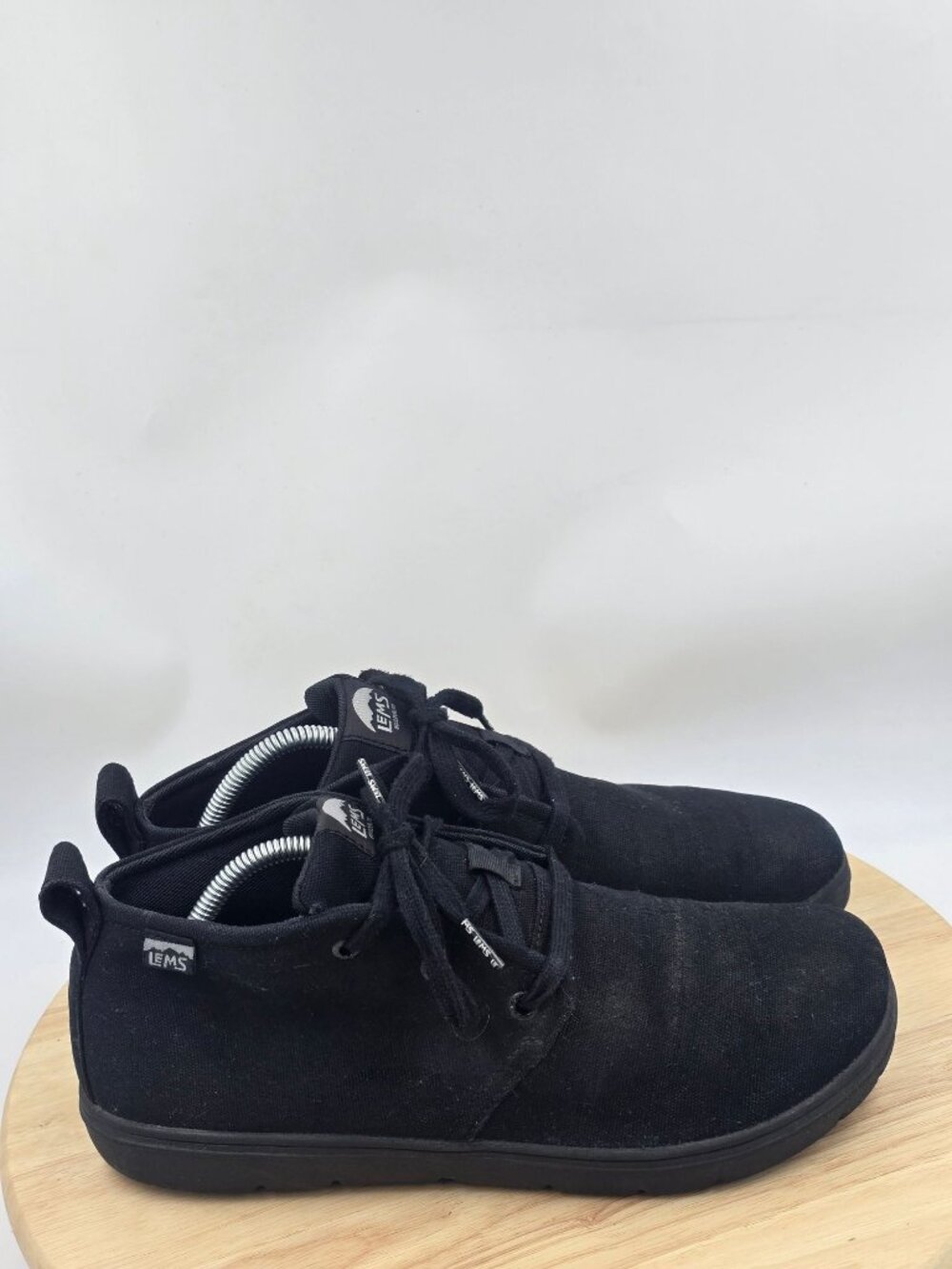 Lems Chukka Canvas Vegan Black Lace Up Shoes Mens Size 11